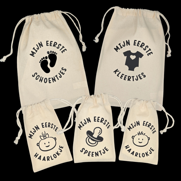 Serie bewaartasjes zwart