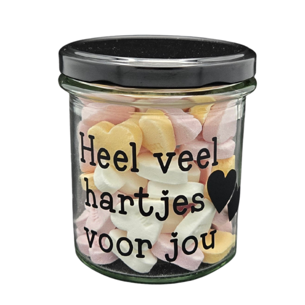 Snoeppotje Heel veel hartjes voor jou