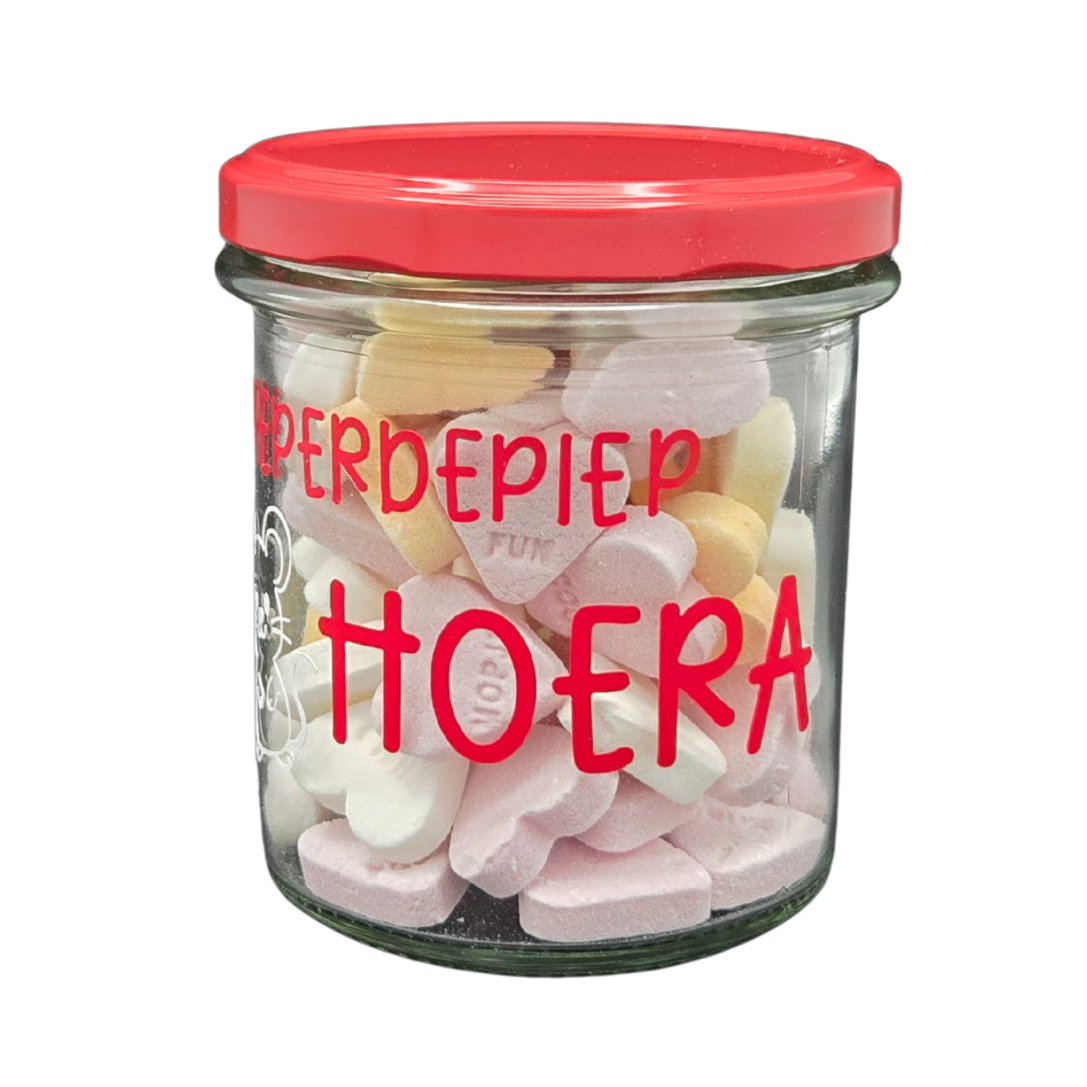 Snoeppotje Pieperdepiep hoera