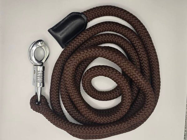 Touwlijn met paniekhaak Bruin