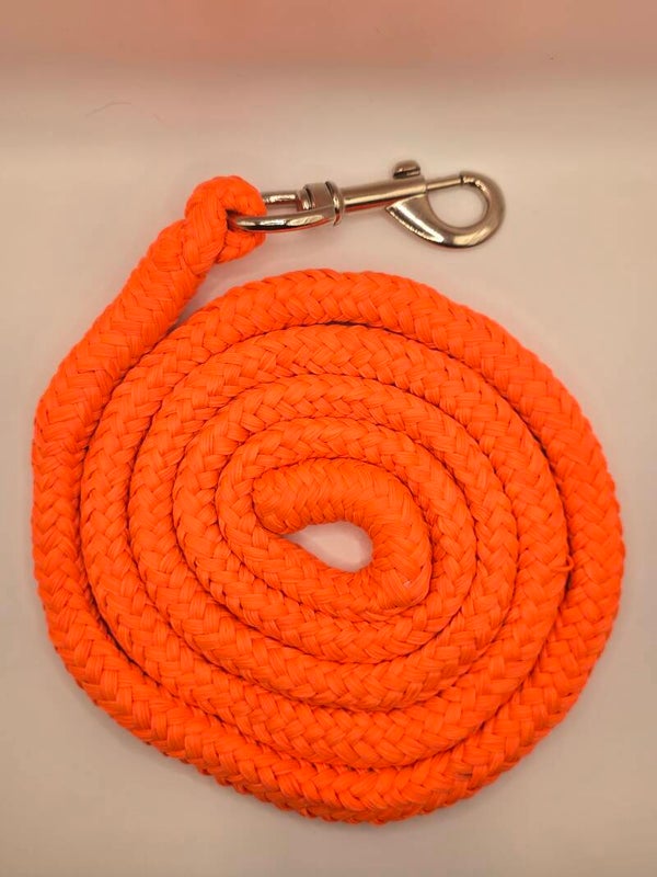 Touwlijn 2 meter met karabijnhaak oranje