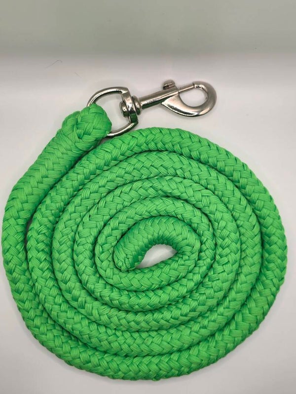 Touwlijn 2 meter met karabijnhaak groen