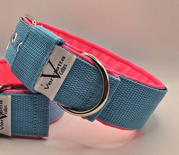 Halsband met voering turqoise