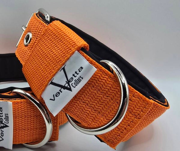 Halsband met voering oranje