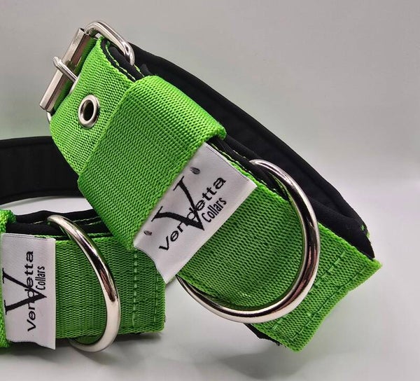 Halsband met voering groen
