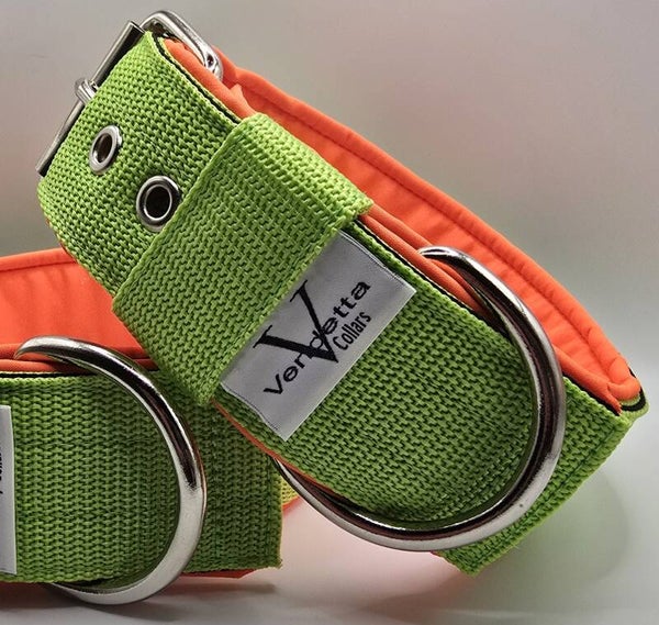 Halsband met voering groen