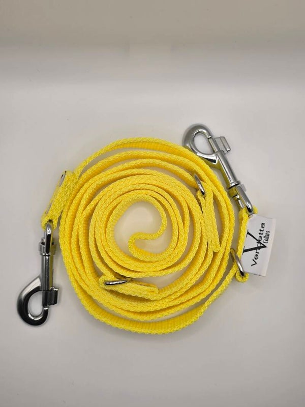 Lange lijn 2,5 meter met karabijn geel