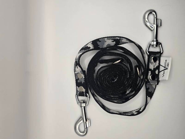 Lange lijn 2,5 meter met karabijn leger blauw