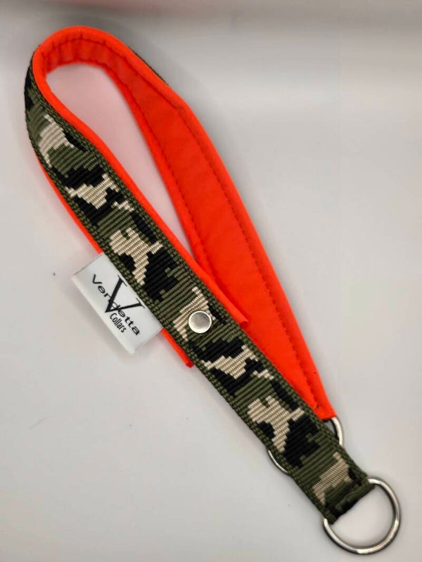 Half check halsband leger groen oranje