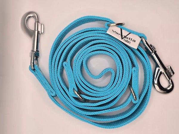 Lange lijn 2,5 meter met karabijn turquoise