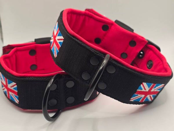 UK Hondenhalsband - zwart&rood