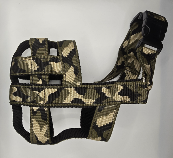 Muilkorf groot legergroen ( geschikt voor grote rassen, bijvoorbeeld American Staffordhire terrier, Herders of Berner Sennen h