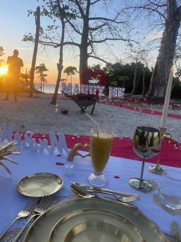 Dîner Romantique sur île privé