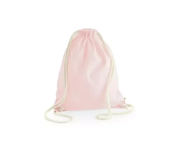 Gymtas pastel roze/wit