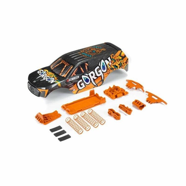 Arrma ARA402357 GORGON Décalcomanie peinte Trimmed Body Set (Orange)