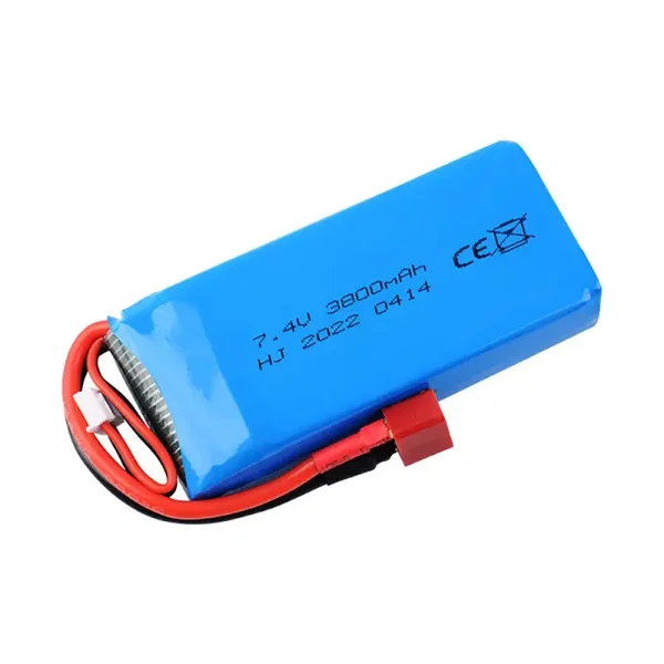 Batterie LiPo 7.4V 3800mAh 2S avec connecteur XT60 pour voiture RC Wltoys