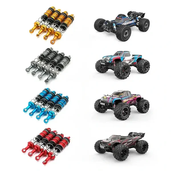 Amortisseur à huile métallique amélioré 4pcs pour les pièces de voiture RC MJX 16207 16208 16209 16210 H6