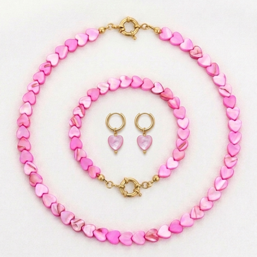 Complete set: Heartbeat Roze: Goud