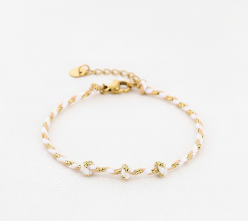 Kleurrijke touw armbanden Goud