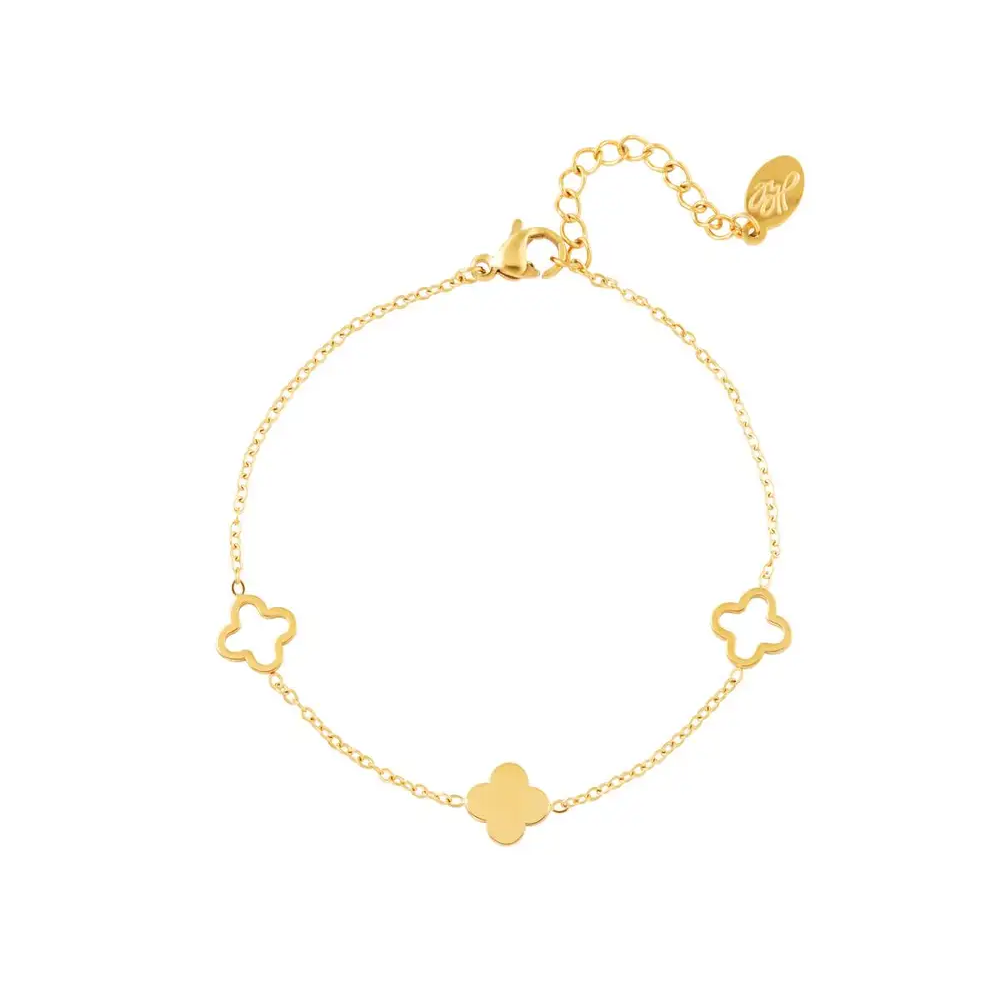 Armband Klavertje Vier, Goud