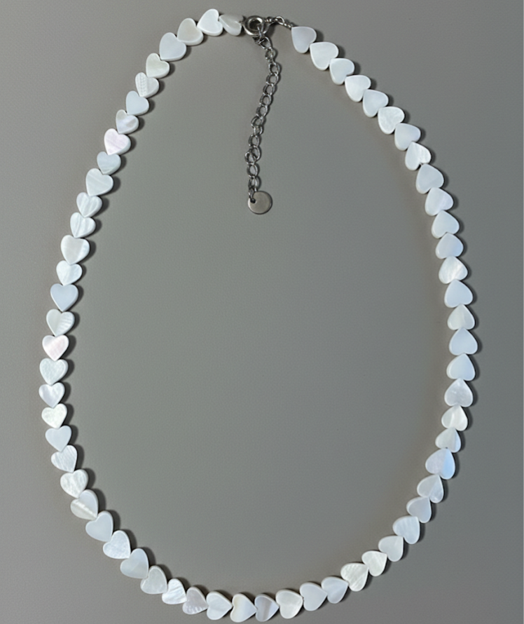 Heartbeat White ketting Goud en Zilver