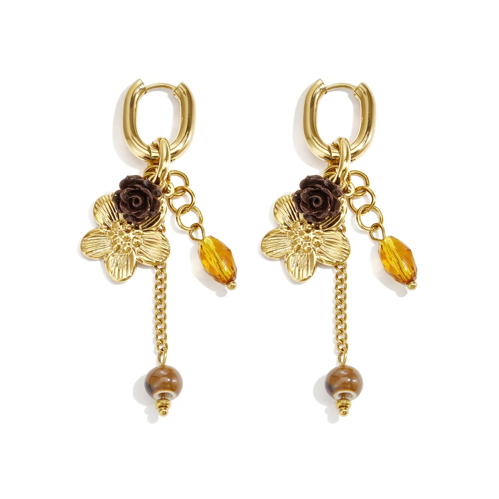 Peach Punch Hoops oorbellen