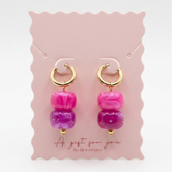 Summerbeads oorbellen, Goud en zilver