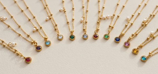 Kettingen Geboorte maandsteen goud of zilver