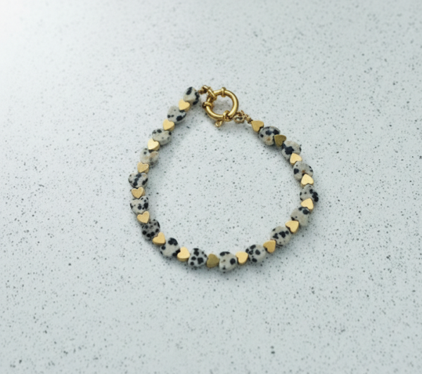 Heartbeat Dalmatian armband Goud en Zilver