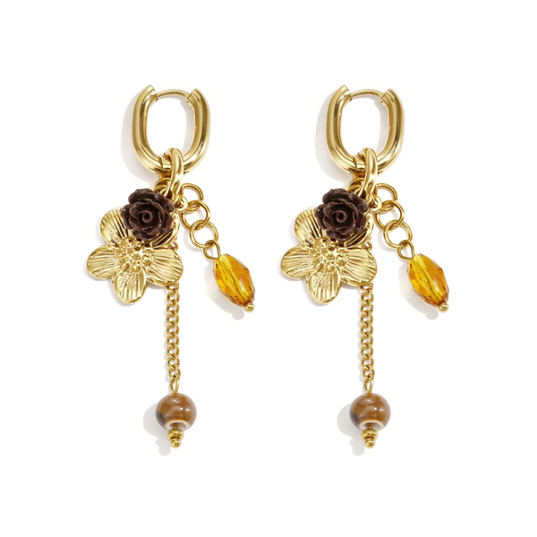 Peach Punch Hoops oorbellen