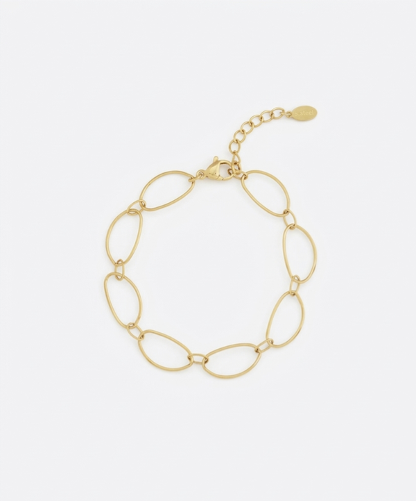 Fijne schakelarmband Goud