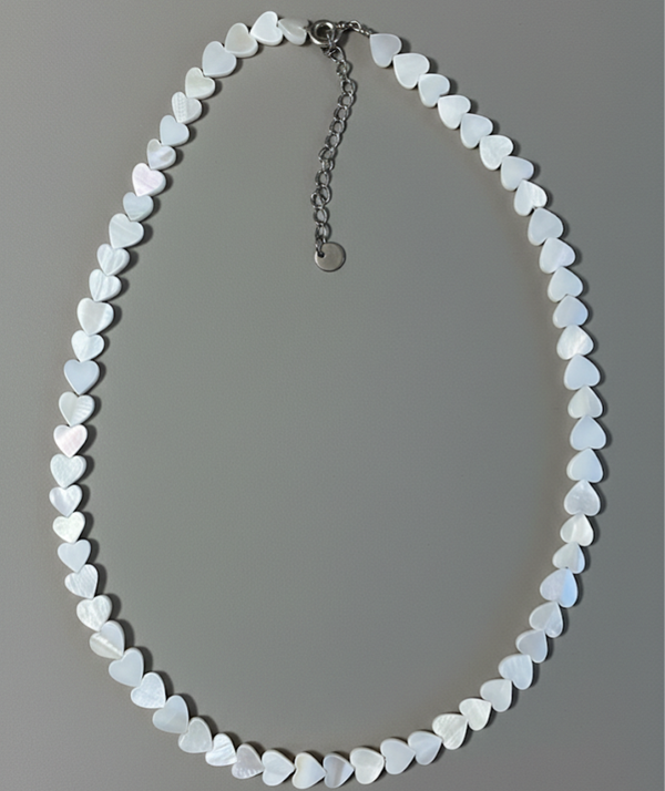 Heartbeat White ketting Goud en Zilver