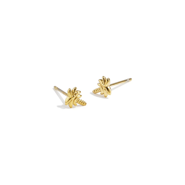 Stud Palmboom oorbel, Goud of Zilver