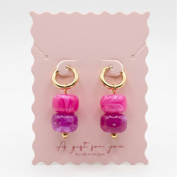 Summerbeads oorbellen, Goud en zilver