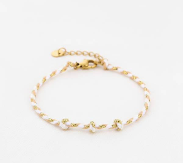 Kleurrijke touw armbanden Goud