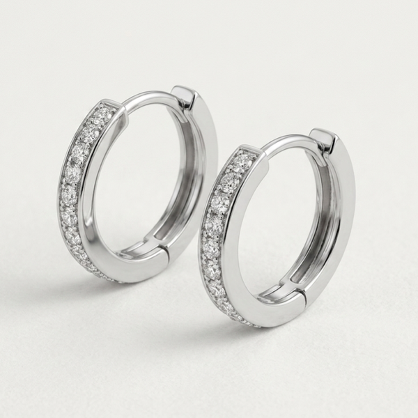 Klikringetje met Zirkonia, Zilver