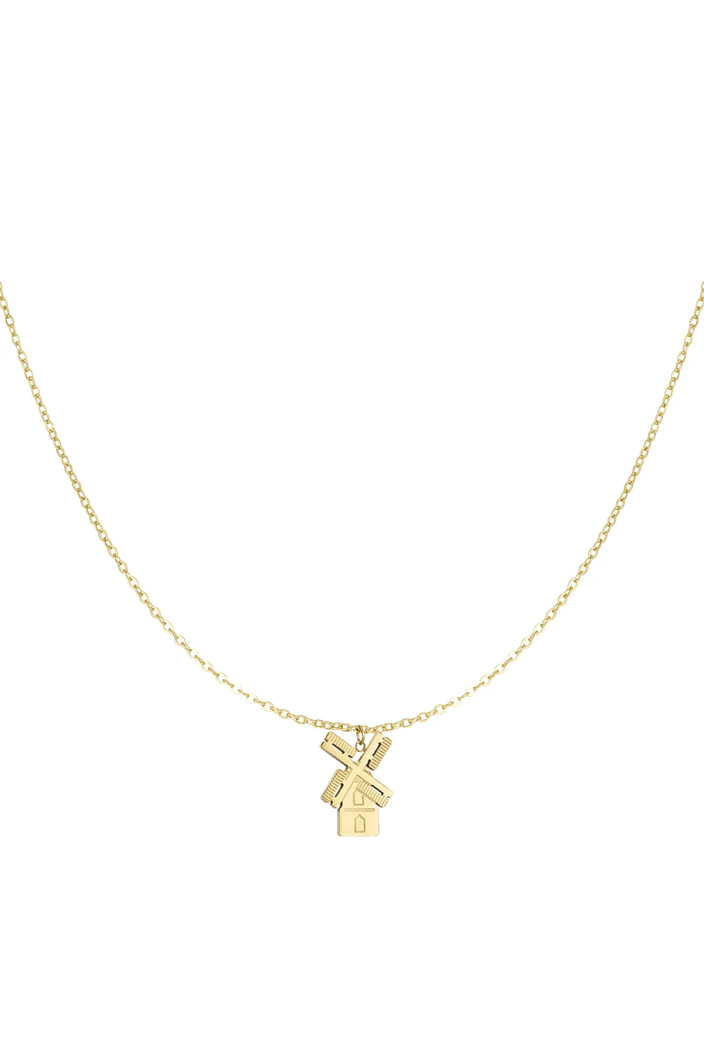 Ketting met Nederlandse Windmolen, Goud en Zilver
