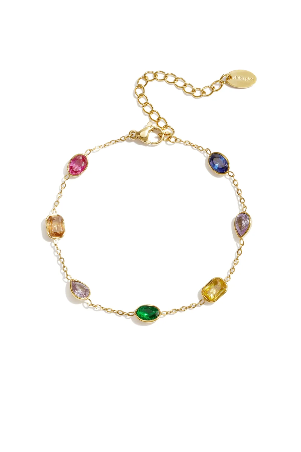 Color Stone armband, Goud
