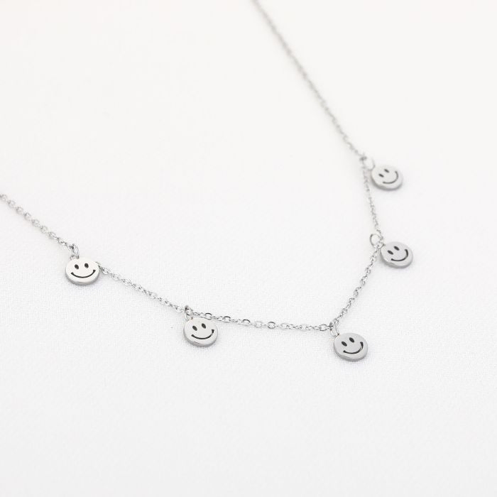 Ketting Smiley, Zilver
