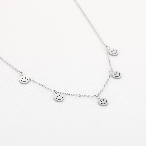 Ketting Smiley, Zilver
