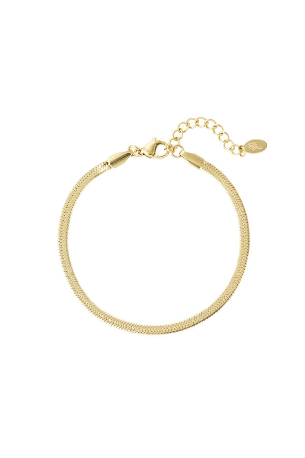 Armband Golden en Silver flow 3 mm, Goud en Zilver
