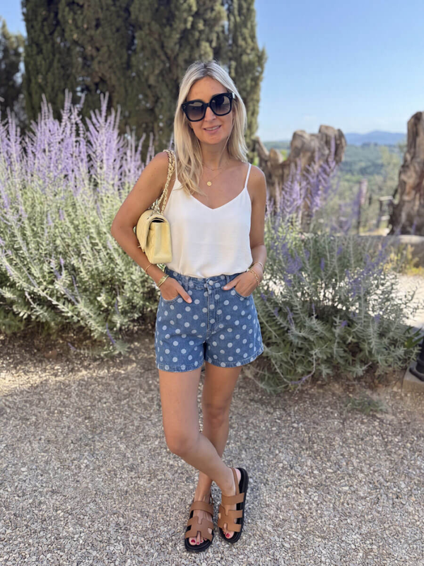 Dot Short, Denim blauw