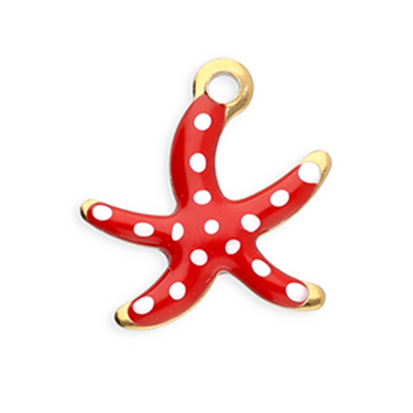 Bedel Zeester, Rood en Turquoise, Goud