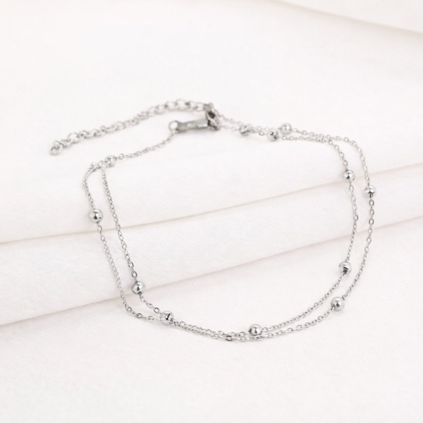 Enkelbandje Stud zilver