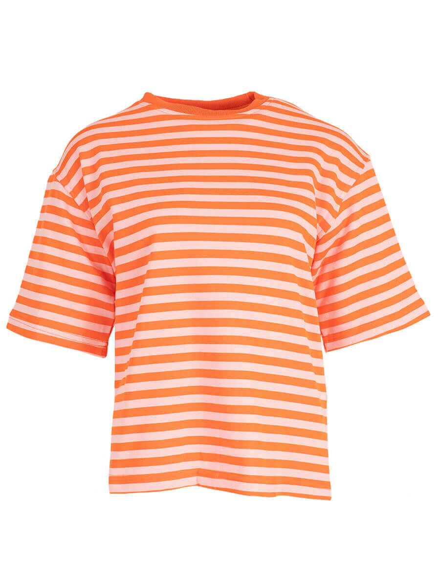 Stripe T-shirt Oranje-Roze