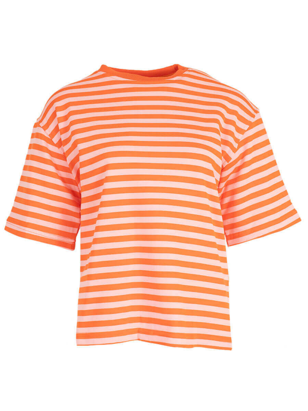 Stripe T-shirt Oranje-Roze