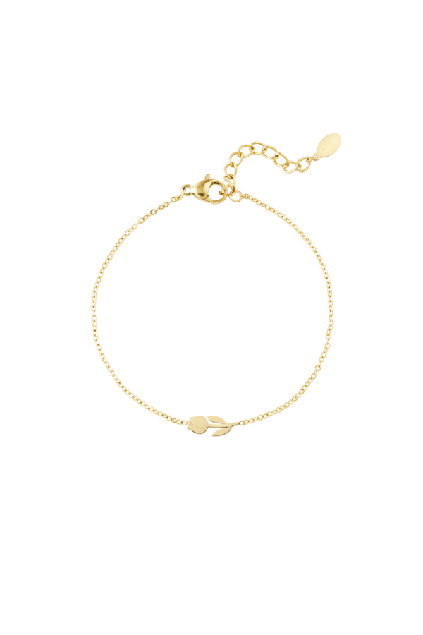Armband met Tulp, Goud en Zilver