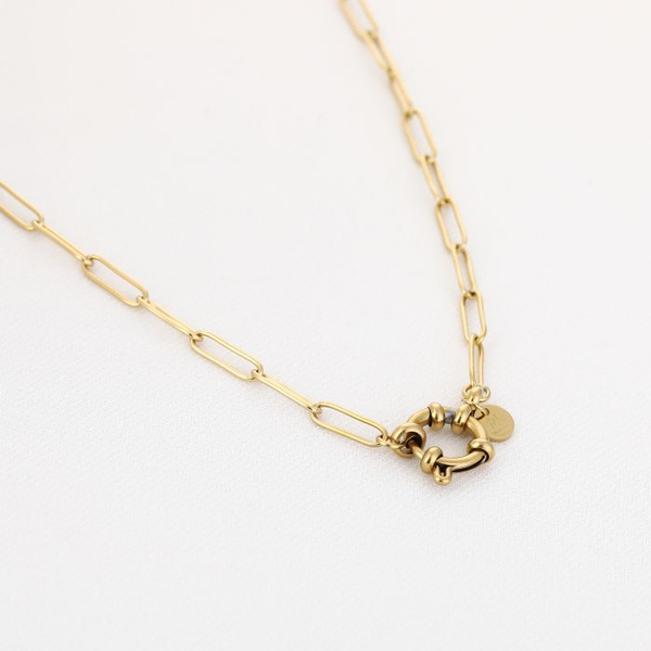 Basic schakelketting met sluiting, goud