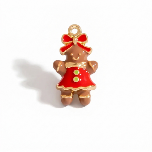 Bedel Speculaaspop vrouwtje kerst, goud