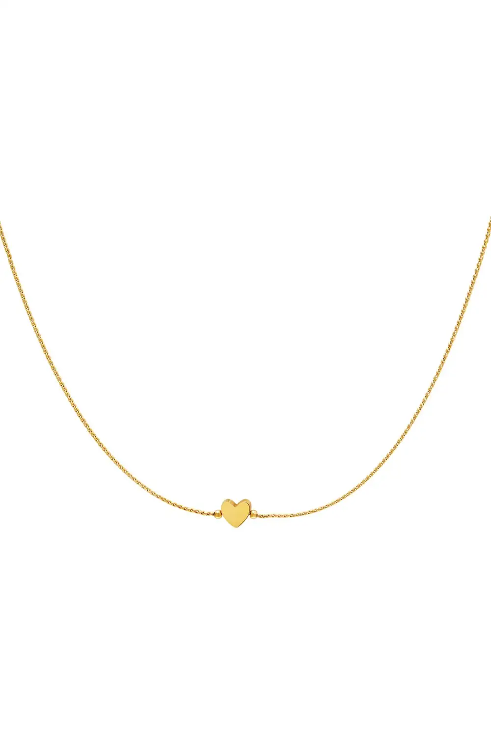 Simple Heart necklace, Goud en Zilver